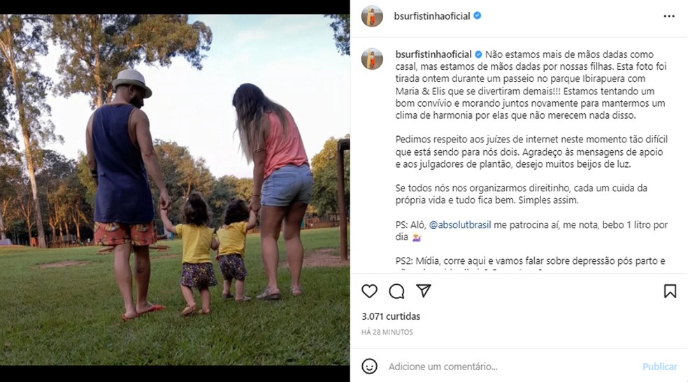 Bruna Surfistinha ironiza declara&ccedil;&atilde;o do ex-marido de que ela bebe 1 litro de vodca por dia &mdash; Foto: Reprodu&ccedil;&atilde;o/Instagram