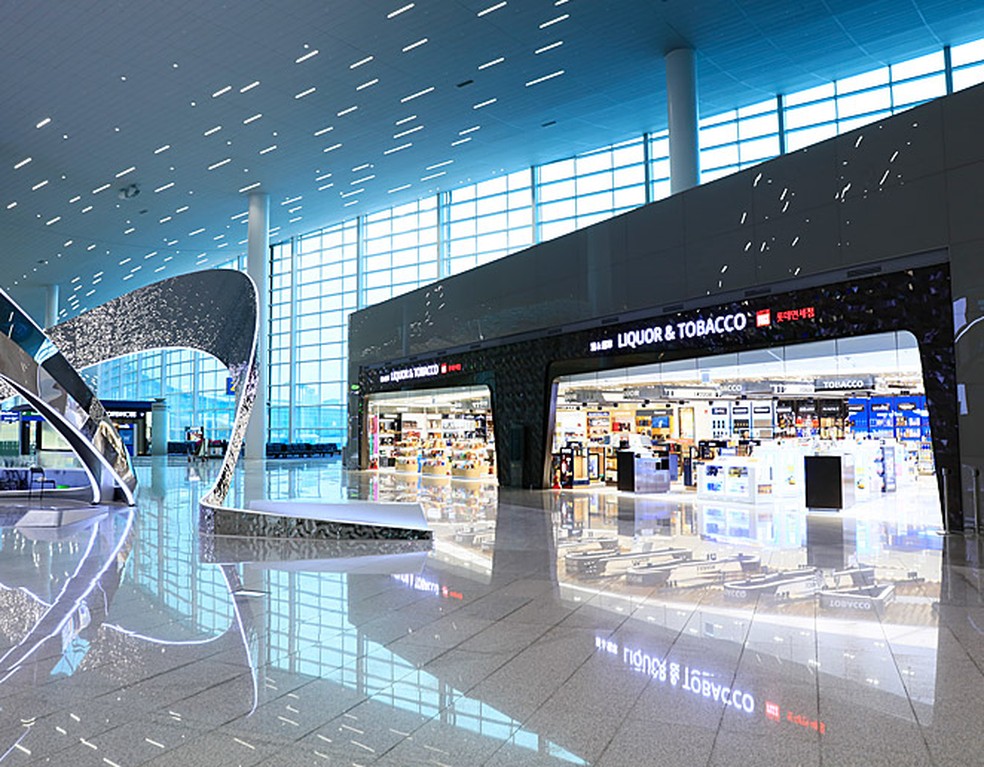 Lotte Duty Free no aeroporto internacional de Incheon, na Coreia do Sul — Foto: Divulgação
