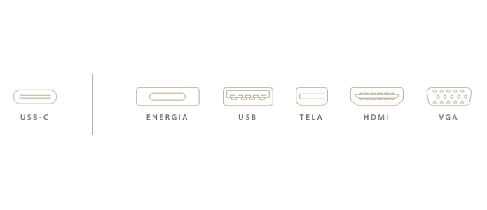Uma das vantagens do USB-C ? a substitui??o de cabos de dados, v?deo e energia (Foto: Reprodu??o/Apple)