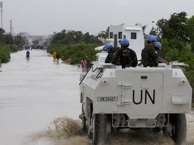 Tropas do Brasil começam a chegar em áreas isoladas pelo furação Matthew no Haiti (Foto: Contingente do Brasil no Haiti/Ministério da Defesa)