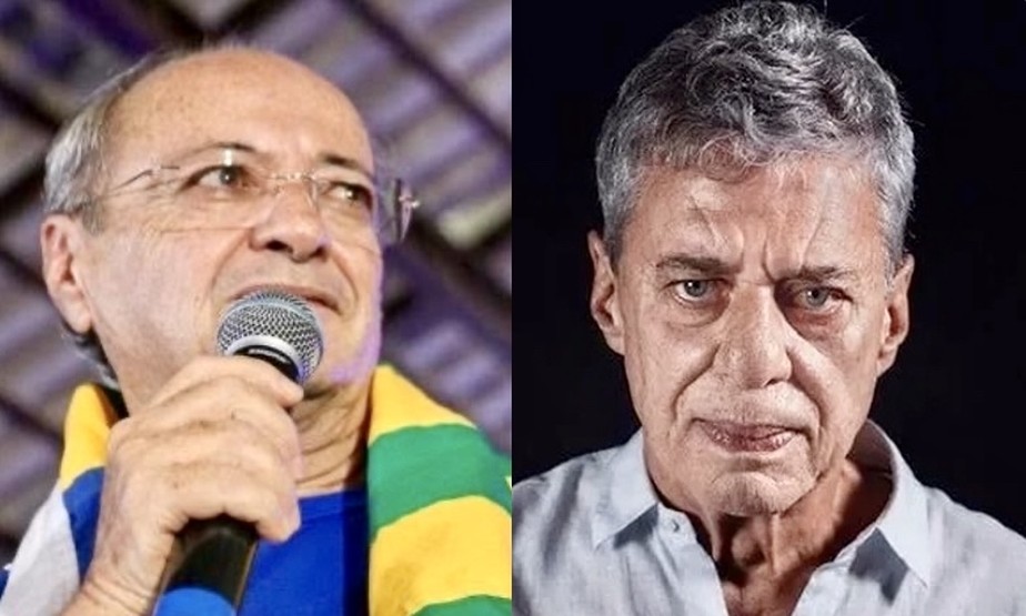 O político Silvio Mendes, candidato ao governo do Piauí, e o compositor Chico Buarque