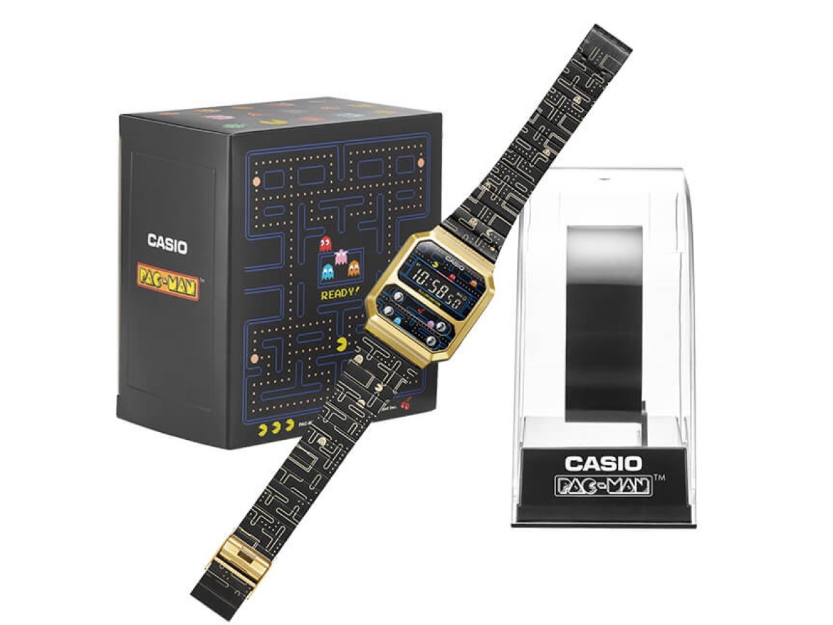 Modelo Casio x PAC-MAN Limited foi inspirado no jogo Pac-Man e conta com um design personalizado (Foto: Reprodução / Site Casio)