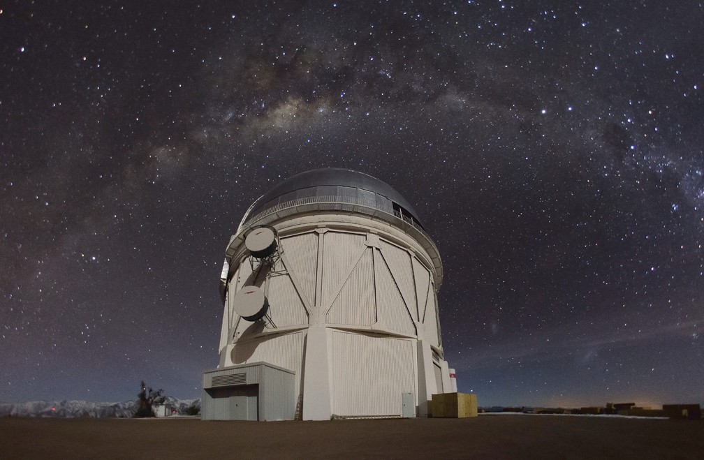 Telescópio Víctor M. Blanco, um dos observatórios do complexo Interamericano Cerro Tololo, no Chile. — Foto: CTIO/NOIRLab/NSF/AURA/D. Munizaga