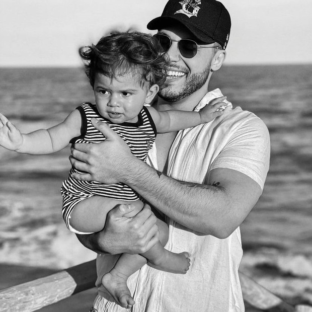 Murilo Huff com o filho, Léo (Foto: Reprodução/ Instagram)