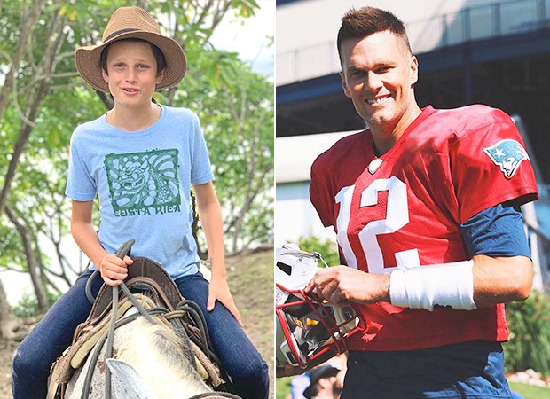 Tom Brady (direita) e o filho, Jack (esquerda) (Foto: Reprodução/ Instagram)