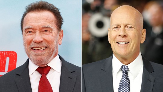 Arnold Schwarzenegger diz que Bruce Willis será lembrado como 'grande, grande estrela'