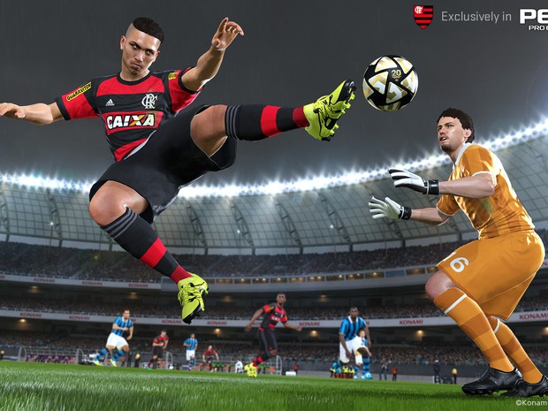 O jogador Guerrero ganha sua versão no Flamengo no game 'PES 2016' (Foto: Divulgação)