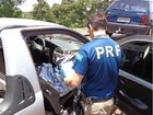 PRF encontra 30 kg de agrotóxico dentro do motor de um carro no PR