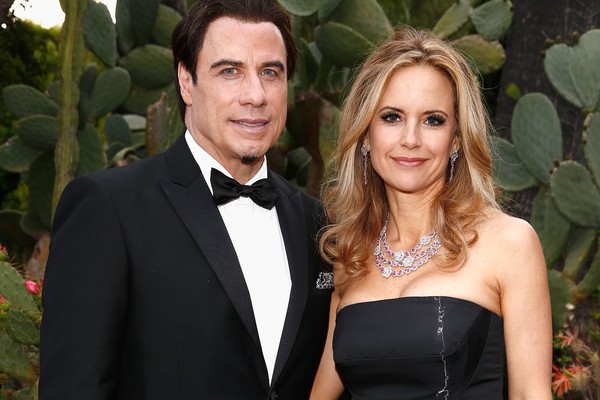 John Travolta e a esposa Kelly Preston em Cannes (Foto: Getty Images)