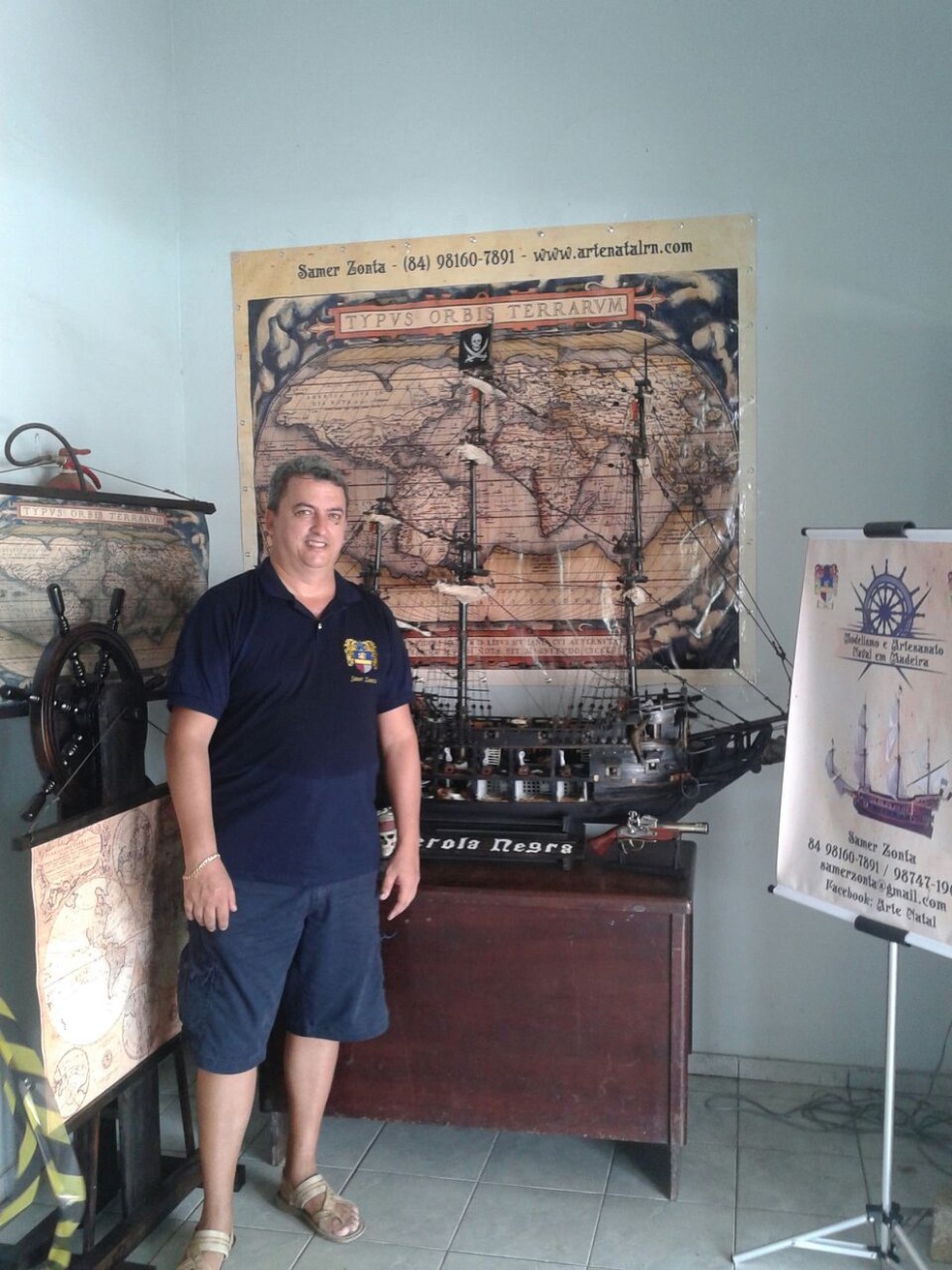 Samer Zonta produz as peças que estarão em exposição  (Foto: Divulgação)