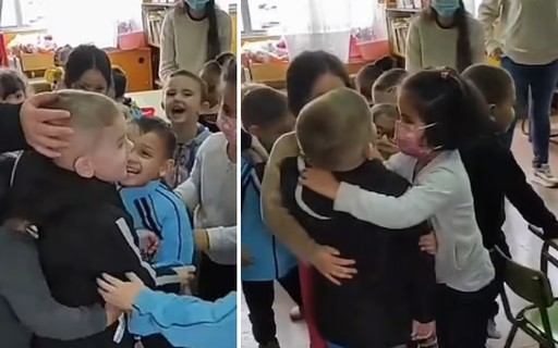 Video: niño ucraniano que escapó a España es abrazado por sus nuevos compañeros de clase – Revista Chrysler |  Educación