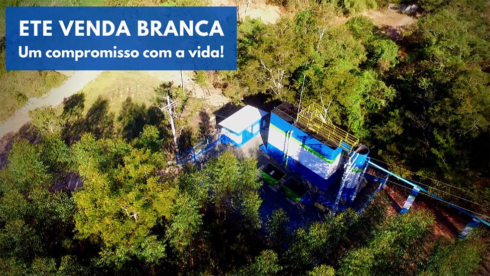 Nova esta&ccedil;&atilde;o de tratamento de esgoto do distrito de Venda Branca. &mdash; Foto: Cr&eacute;dito: VANDER FILHO