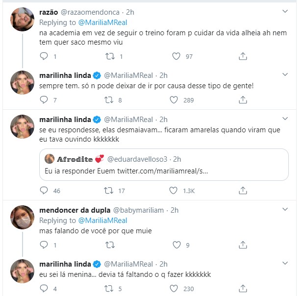 Marília Mendonça fala sobre comentários maldosos na academia (Foto: Reprodução Twitter)