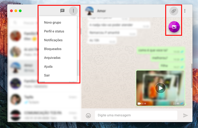 Use funções do WhatsApp Web no Mac (Foto: Reprodução/Paulo Alves)