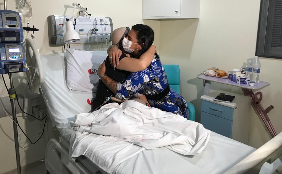 Atleta e paciente se encontraram em hospital de Sorocaba â Foto: Carlos Dias/G1