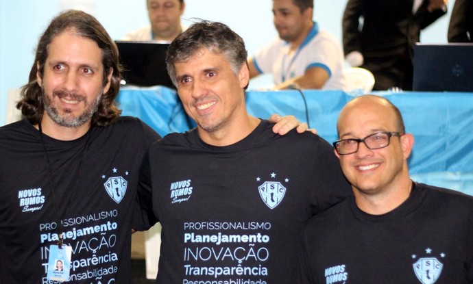 Ricardo Gluck Paul, Sérgio Serra e Tony Couceiro (Foto: Fernando Torres/Ascom Paysandu)