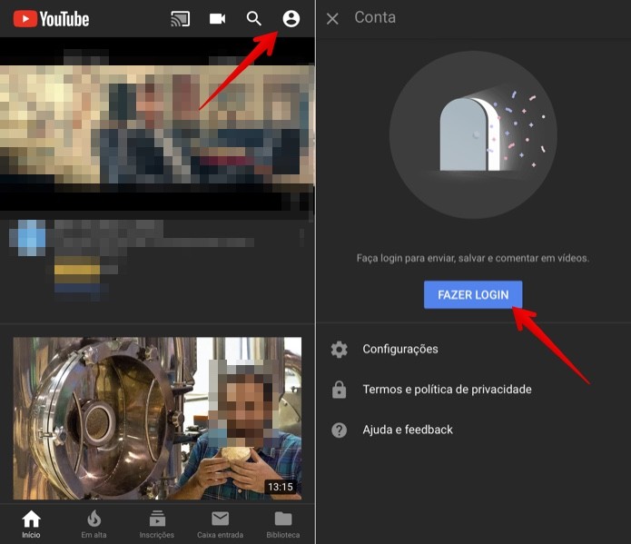 Faça login na sua conta do Google (Foto: Reprodução/Helito Beggiora) Faça login na sua conta do Google (Foto: Reprodução/Helito Beggiora)