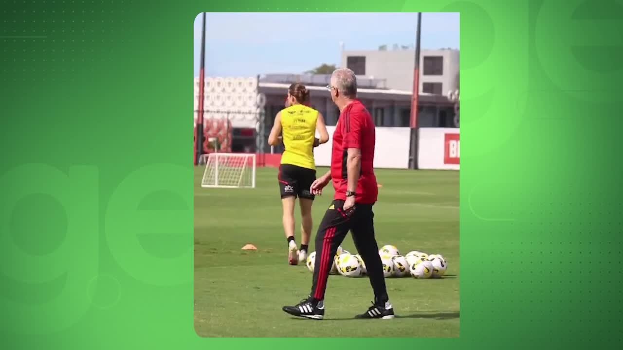 Confira imagens do primeiro treino de Dorival Jr. à frente do Flamengo