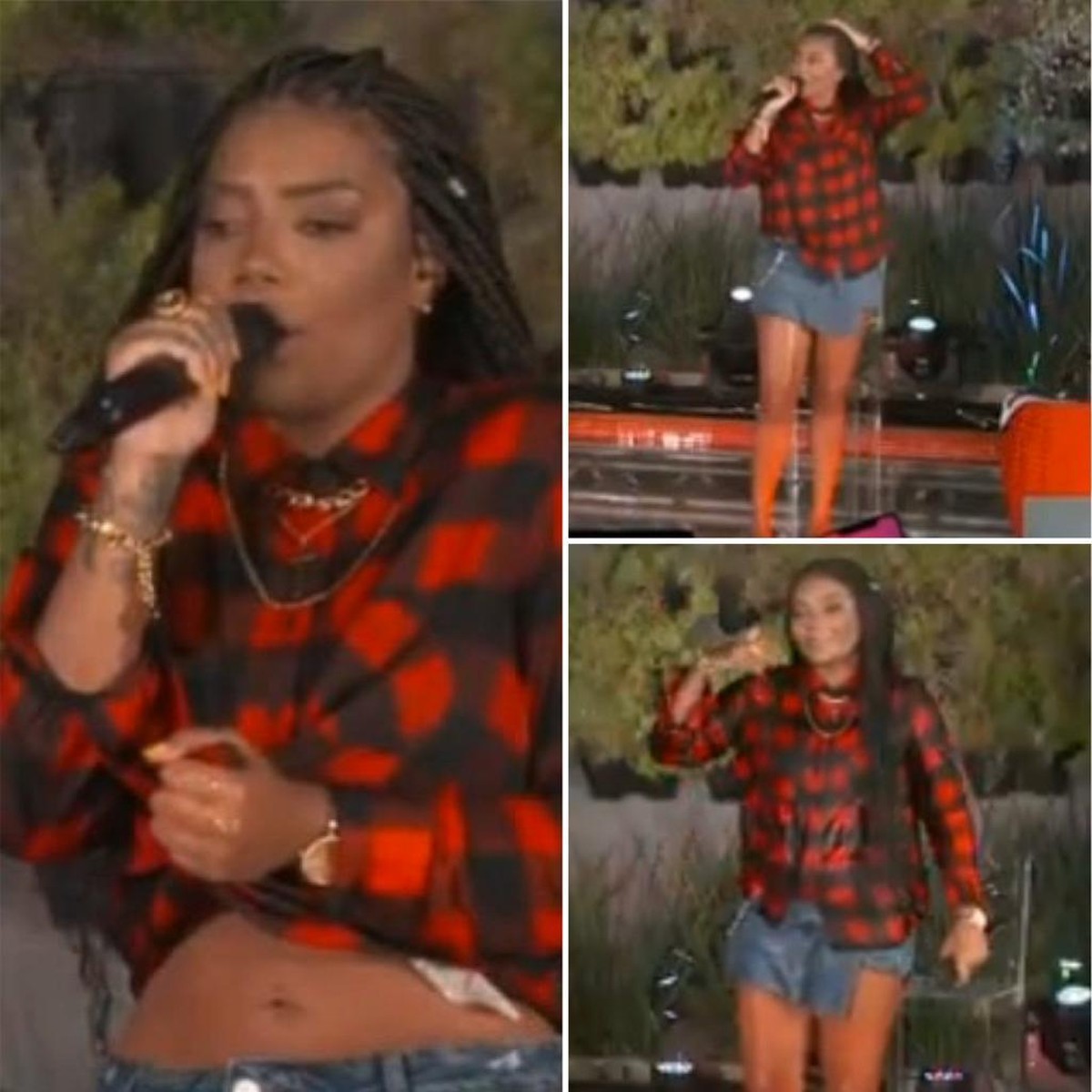 Ludmilla Cai Na Piscina Durante Live E Segue O Show Cantando Ensopada Nao Sei O Que Aconteceu Famosos Gshow
