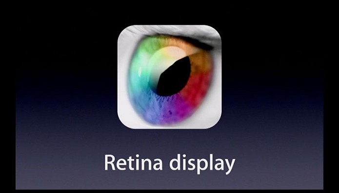 Tela Retina tenta superar a capacidade do olho humano em enxergar pixels no display (Foto: Reprodução/Apple)