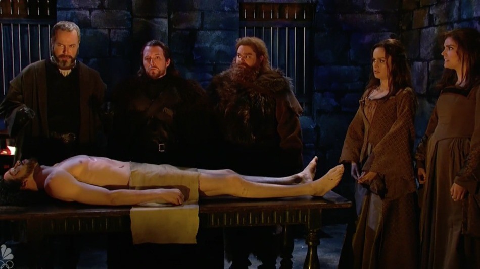 Saturday Night Live faz paródia com a morte de Jon Snow em Game of Thrones (Foto: reprodução)