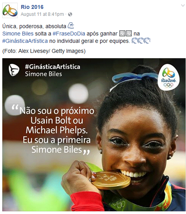 meme olimpíada simone biles (Foto: Reprodução/Facebook)