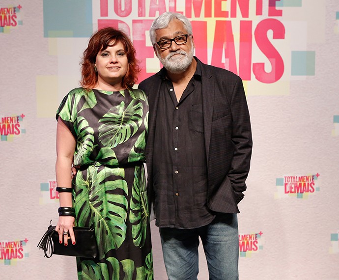 O autor Paulo Halm com a esposa (Foto: Fábio Rocha/Gshow)