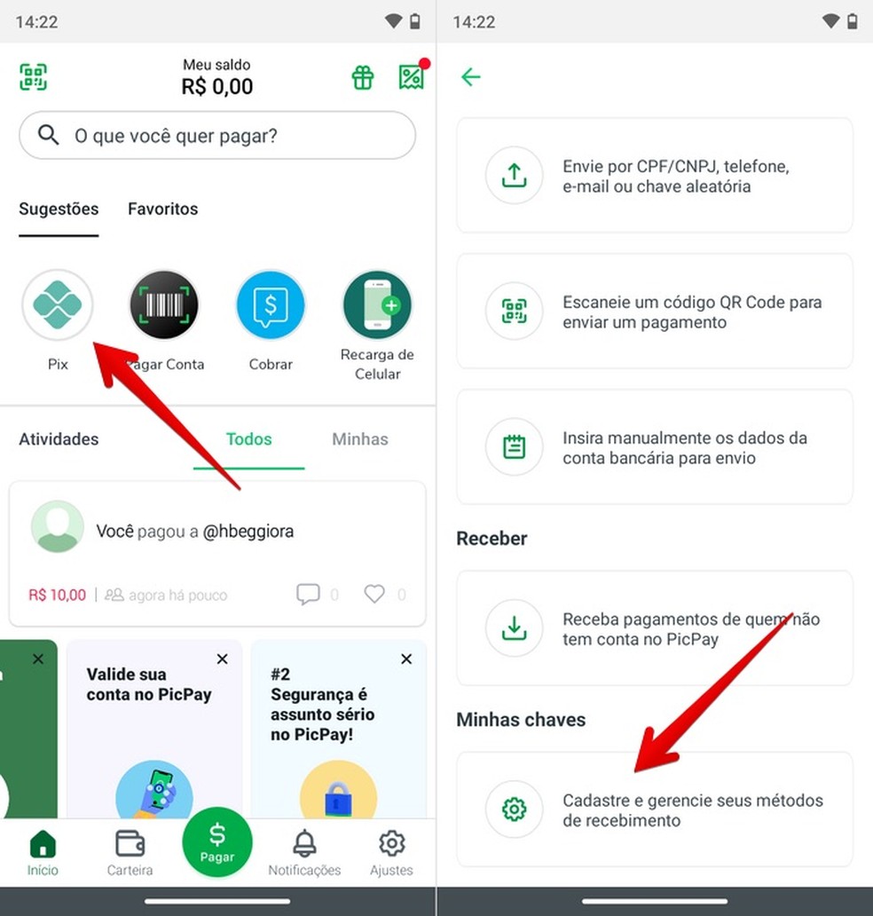 picpay como usar o pix para transferir e receber dinheiro bancos digitais techtudo