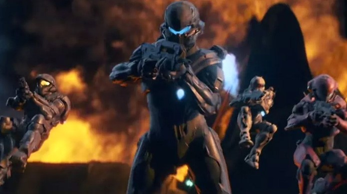 Na abertura de Halo 5: Guardians, Spartan Locke e o Fireteam Osiris roubam a cena (Foto: Reprodução/Movie Plot)