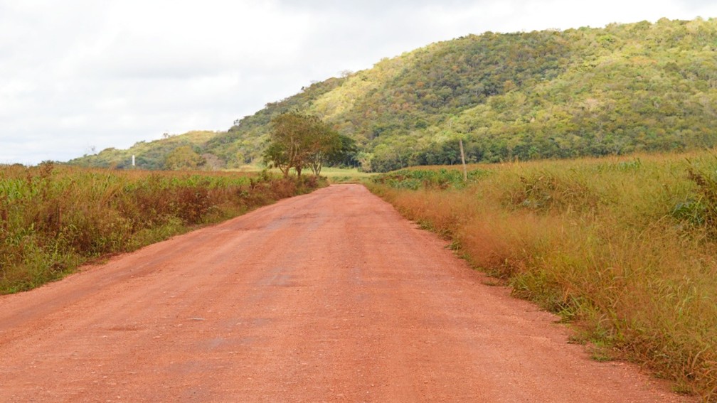 Estrada vicinal de acesso a atrativos em Bonito - MS — Foto: Anderson Viegas/G1 MS