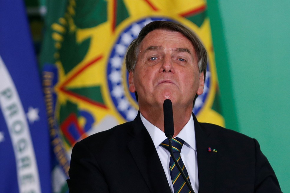 O presidente Jair Bolsonaro durante cerimônia no Planalto em junho — Foto: Adriano Machado/Reuters