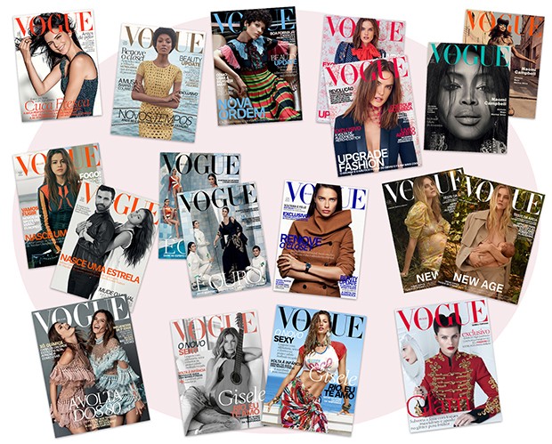 As capas da Vogue Brasil em 2016 (Foto: Reprodução)