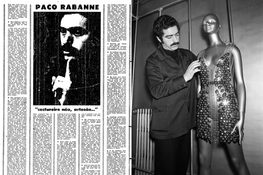 Paco Rabanne já deu entrevista exclusiva ao caderno ELA, em maio de 1970
