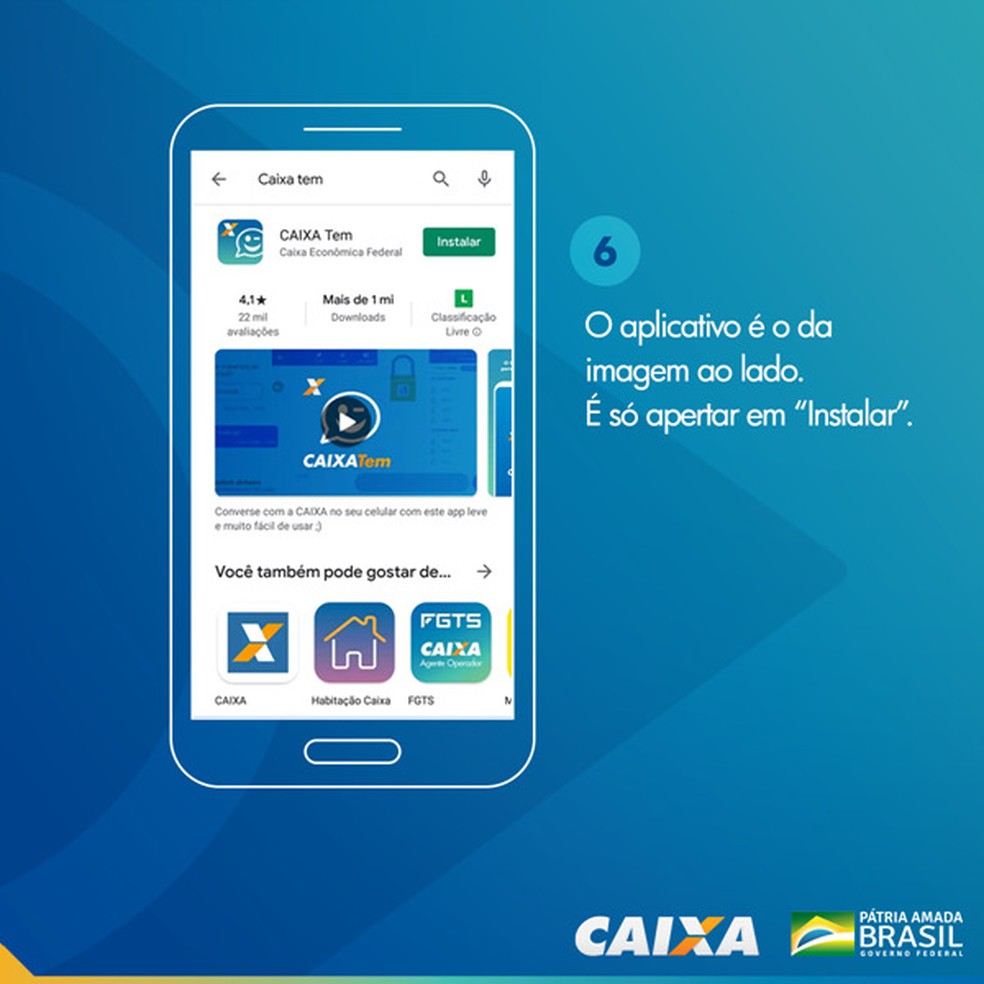 Tela 6 para pedir abertura da poupança social digital — Foto: Divulgação Caixa
