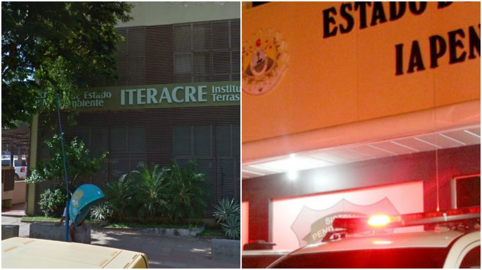 Portaria reduz horário de atendimento no Iteracre e Iapen a partir desta segunda-feira (16) (Foto: Reprodução/Google Street View e Divulgação/Secom)