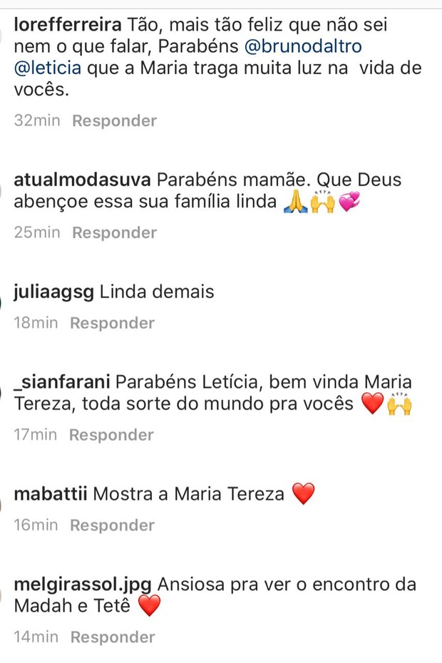 Nasce a filha de Letícia Almeida e Bruno Daltro (Foto: Reprodução/Instagram )