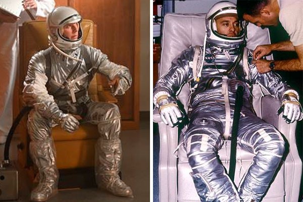 O ator Jake McDorman (à esqueda), revive, na série Os Eleitos, o momento original protagonizado pelo astronauta Alan Shepard em 1961 (Foto: divulgação)