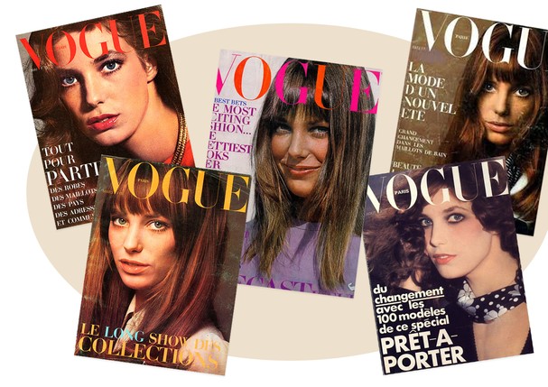 Jane Birkin nas capas da Vogue (Foto: Reprodução)
