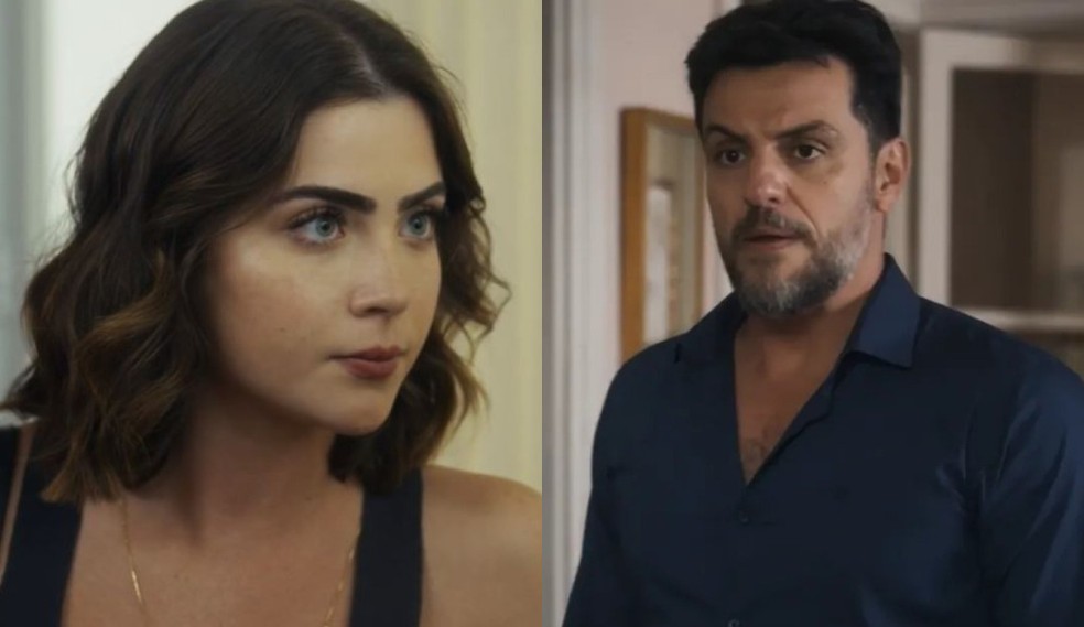 Chiara e Moretti terão o primeiro embate, em Travessia — Foto: Reprodução/TV Globo