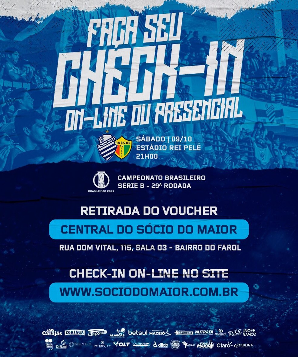 Retirada do voucher para CSA x Brusque — Foto: Divulgação/CSA