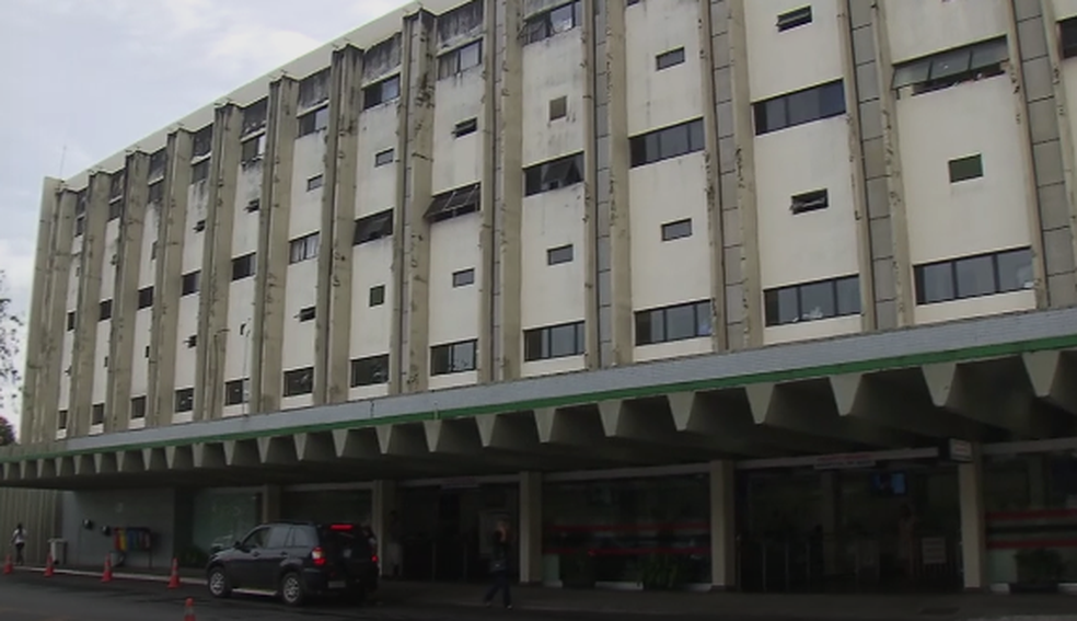 Fachada do Hospital de Base de Brasília (Foto: TV Globo/Reprodução)