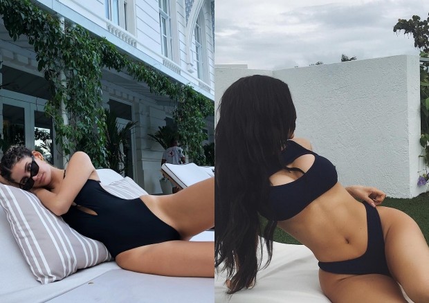 Laura Fernandez é comparada a Kylie Jenner em clique de maiô cavado (Foto: Reprodução/Instagram)