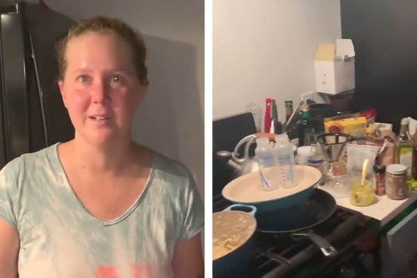 Amy Schumer mostrou a bagunça na sua cozinha após sua babá pedir demissão (Foto: Reprodução / Instagram)
