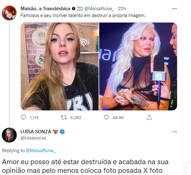 Luísa Sonza rebate comentário sobre aparência: "Posso até estar destruída" 6