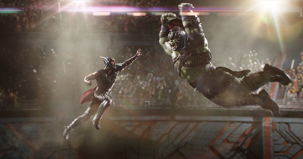 Chris Hemsworth e Mark Ruffalo são amigos e rivais em 'Thor: Ragnarok' — Foto: Divulgação/Marvel