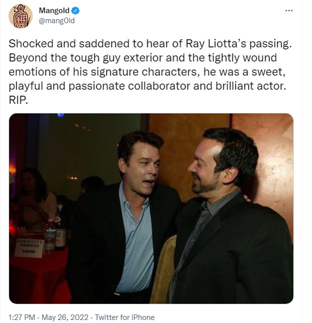 Famosos lamentam morte de Ray Liotta (Foto: Reprodução/Twitter)