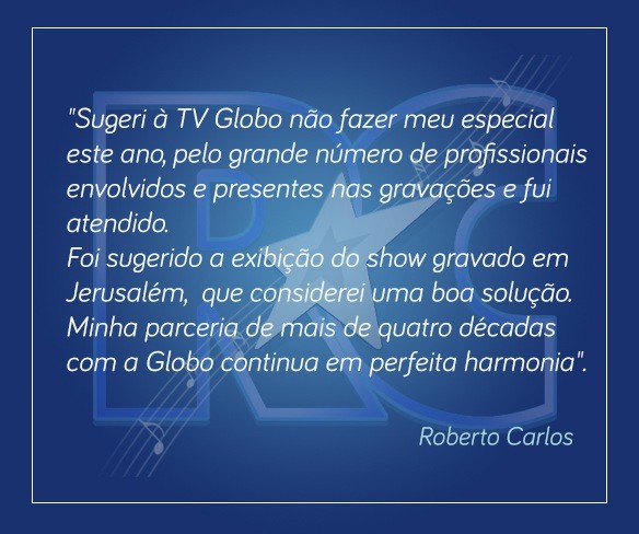 Roberto Carlos fala sobre especial (Foto: Reprodução/Instagram)