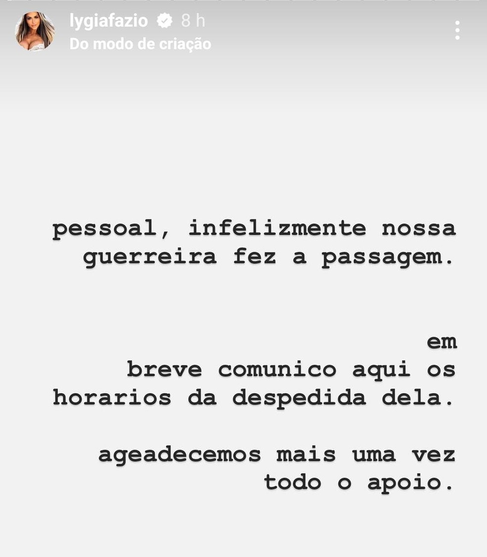 Modelo e jornalista Lygia Fazio morre aos 40 anos — Foto: Instagram