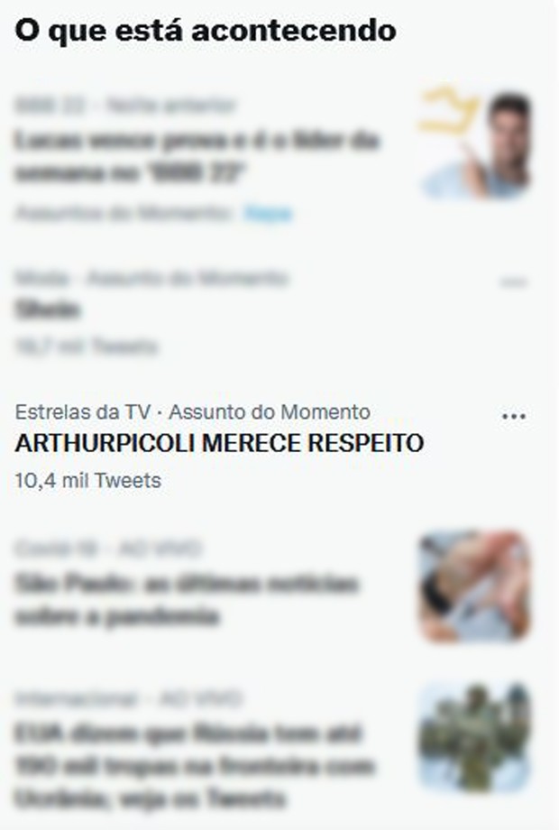 Internautas saíram em defesa de Arthur nas redes sociais (Foto: Reprodução / Twitter)