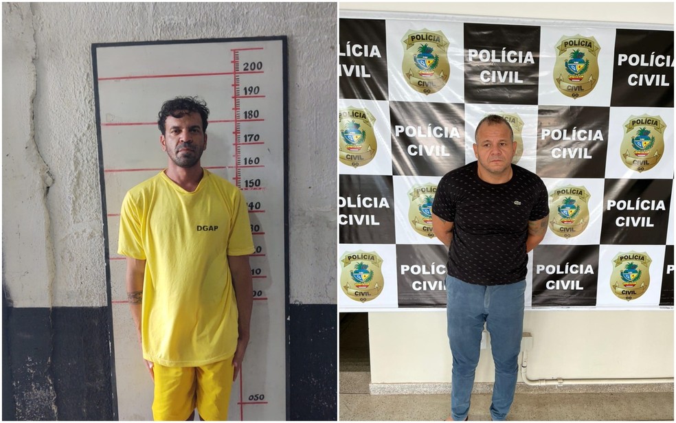 Pablo Estrela e Renato Renner foram presos suspeitos de receptação e estelionato em Goiás — Foto: Polícia Civil/Divulgação 